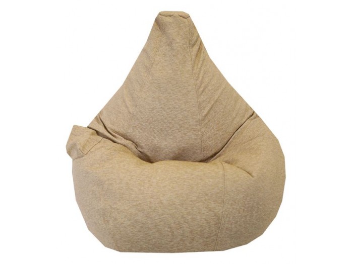 ПУФ Барбарон LUXE XL голяма круша (queen бежов/италианска мебелна дамаска)